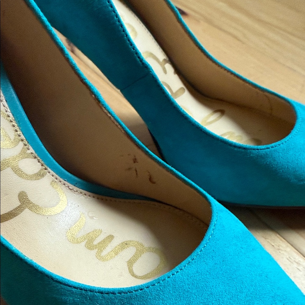 Sam Edelman Women's turquoise Pumps, Size 6 - Picture 4 of 13